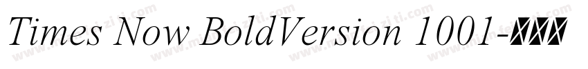 Times Now BoldVersion 1001字体转换